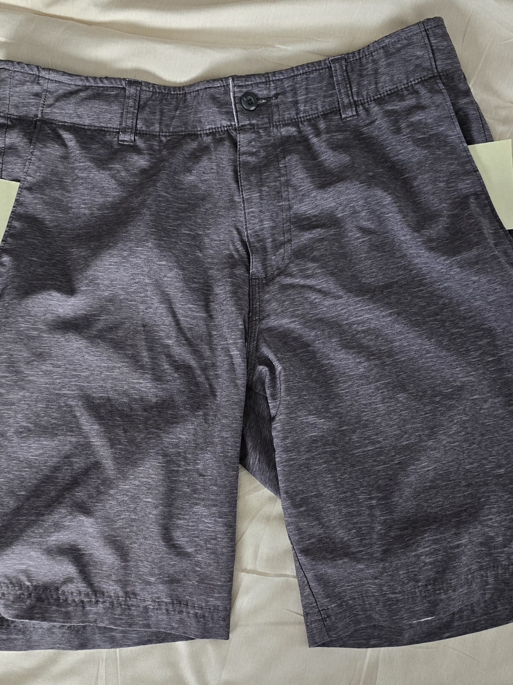 Men's Preformance Heathered Gray Casual Shorts Run Golf Trending US M 32 New